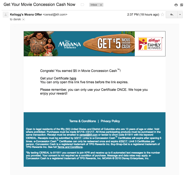 Kellogg’s Text Message a Photo of Your Receipt, Get 5 Coupon LaptrinhX