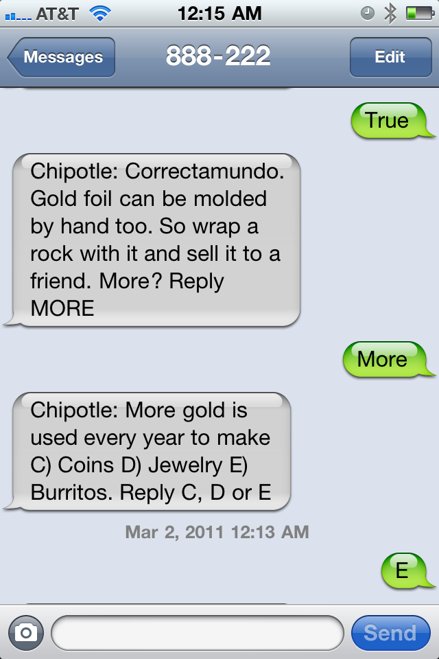 Mobile Marketing Example – Chipotle | Tatango Mobile Marketing Example – Chipotle | Tatango