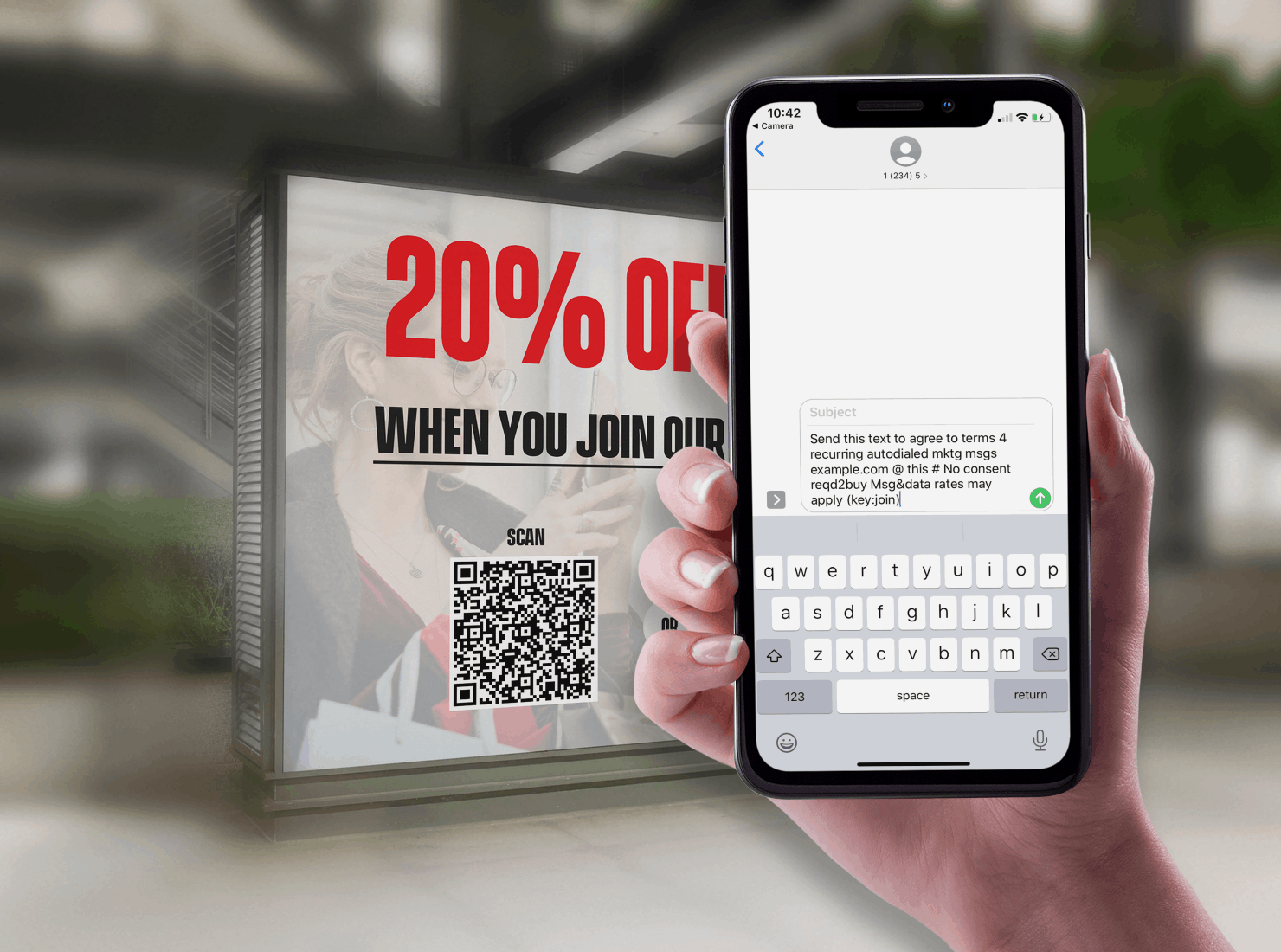 SMS Marketing with QR Codes - Step 4 Compose Opt-In Text Message