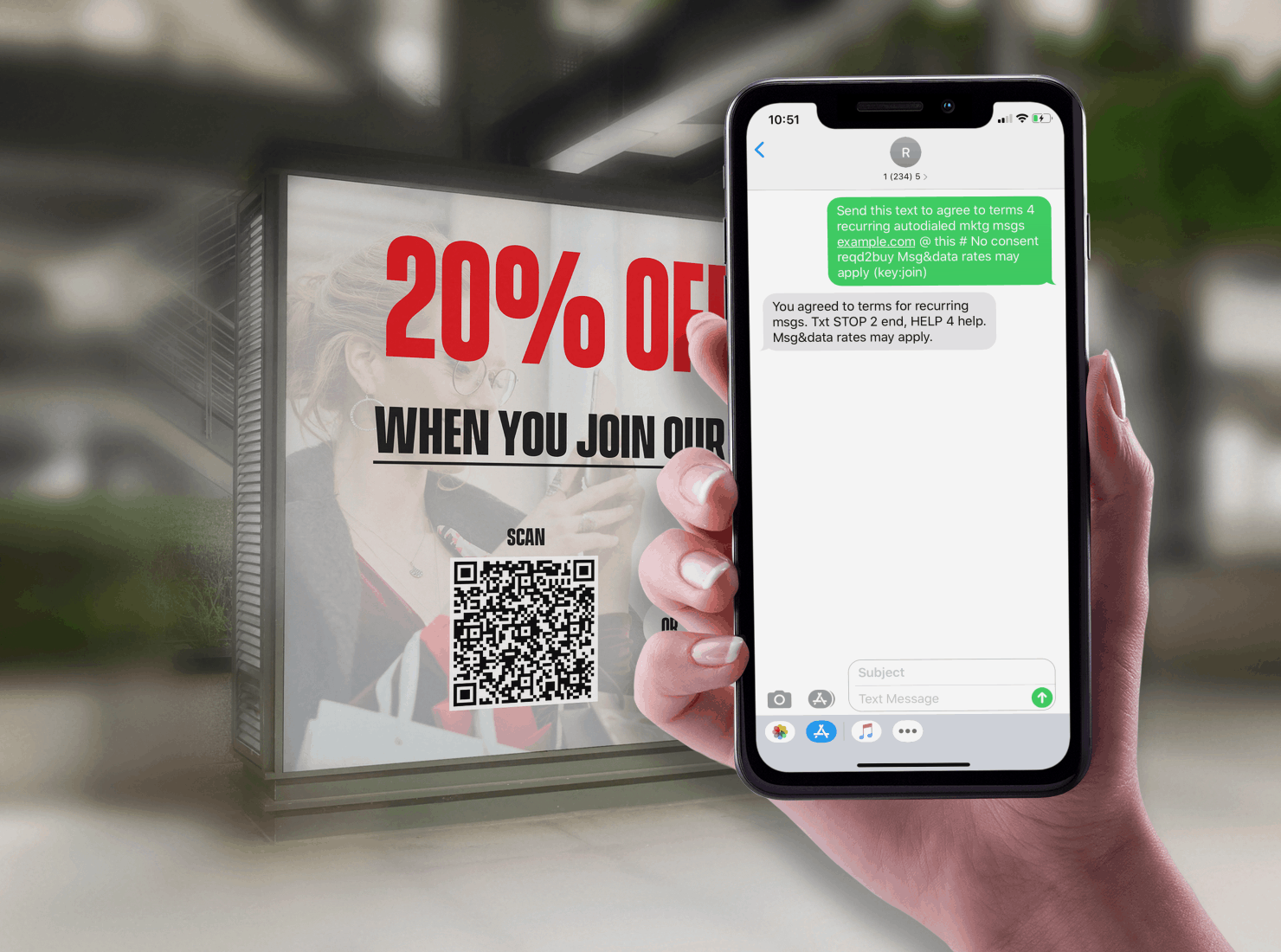 SMS Marketing with QR Codes - Step 6 Opt-In Confirmation Message