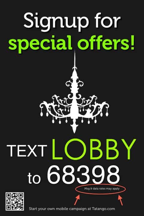 Club SMS marketing campaign for lobby nightclub in Seattle