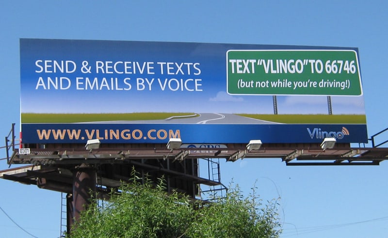 SMS billboard campaign