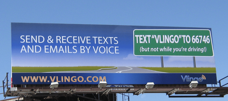 SMS billboard campaign