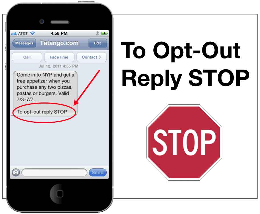 How to opt out of SMS campaign