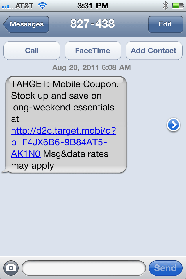 Target Mobile Coupon