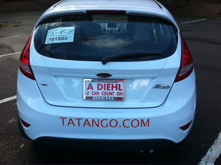 Tatango Car - Back view of the Ford Fiesta