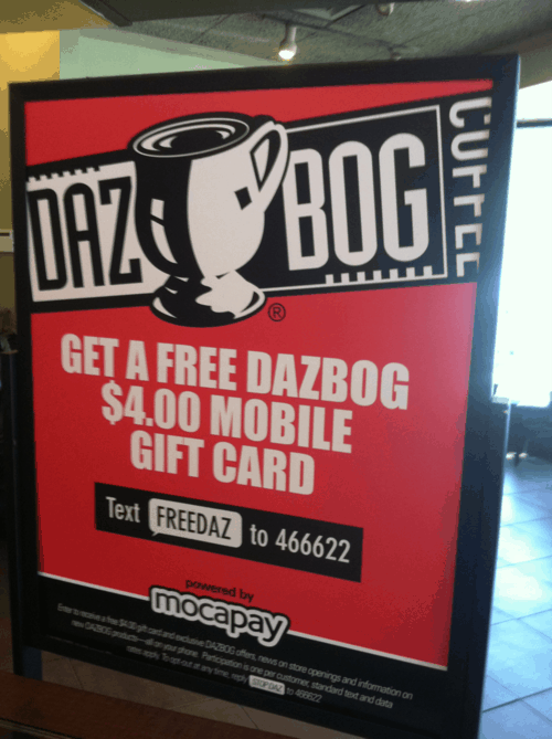 Dazbog Coffee - Mobile Marketing Bait-n-Switch