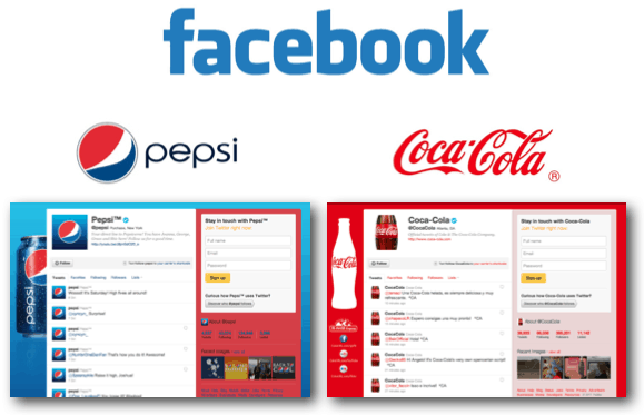 Facebook Pepsi VS Coca Cola