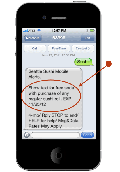Tatango Text Message Screenshot