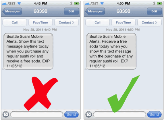 Text Message Advertising Tip