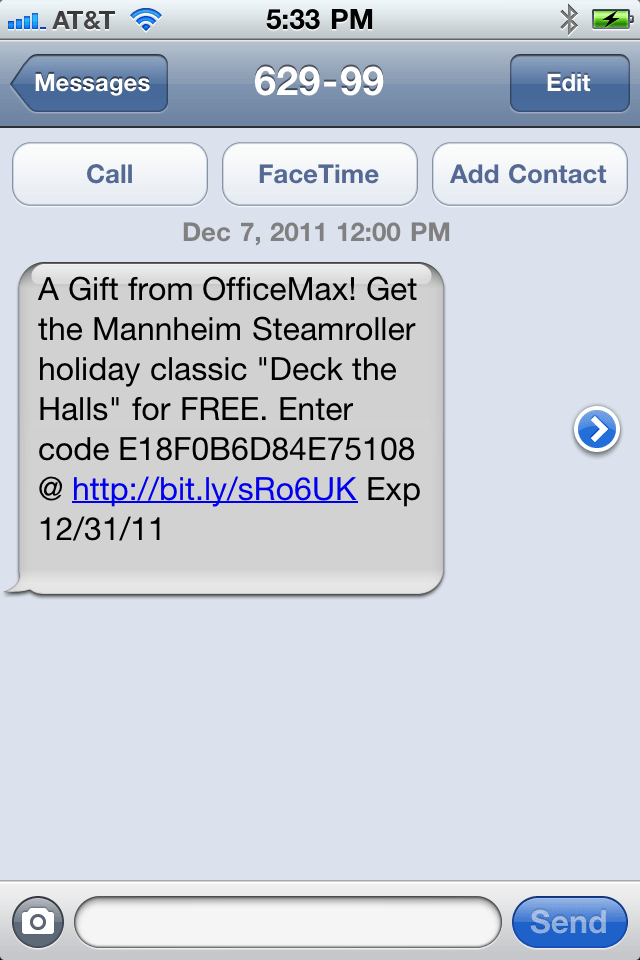 OfficeMax SMS Marketing Campaign