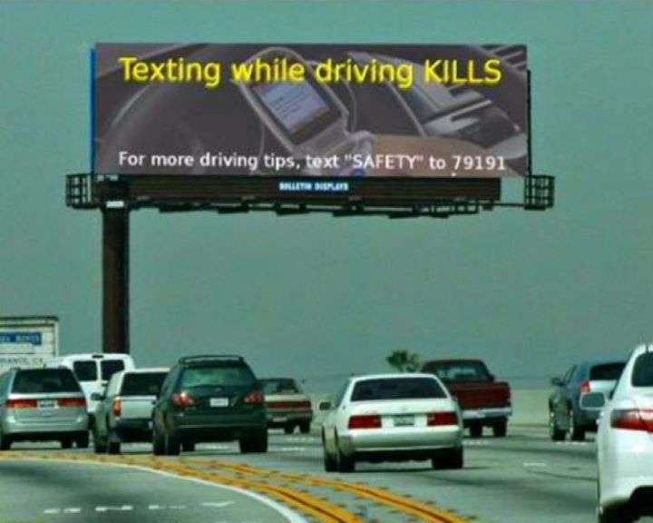 Texting While Driving Kills Billboard