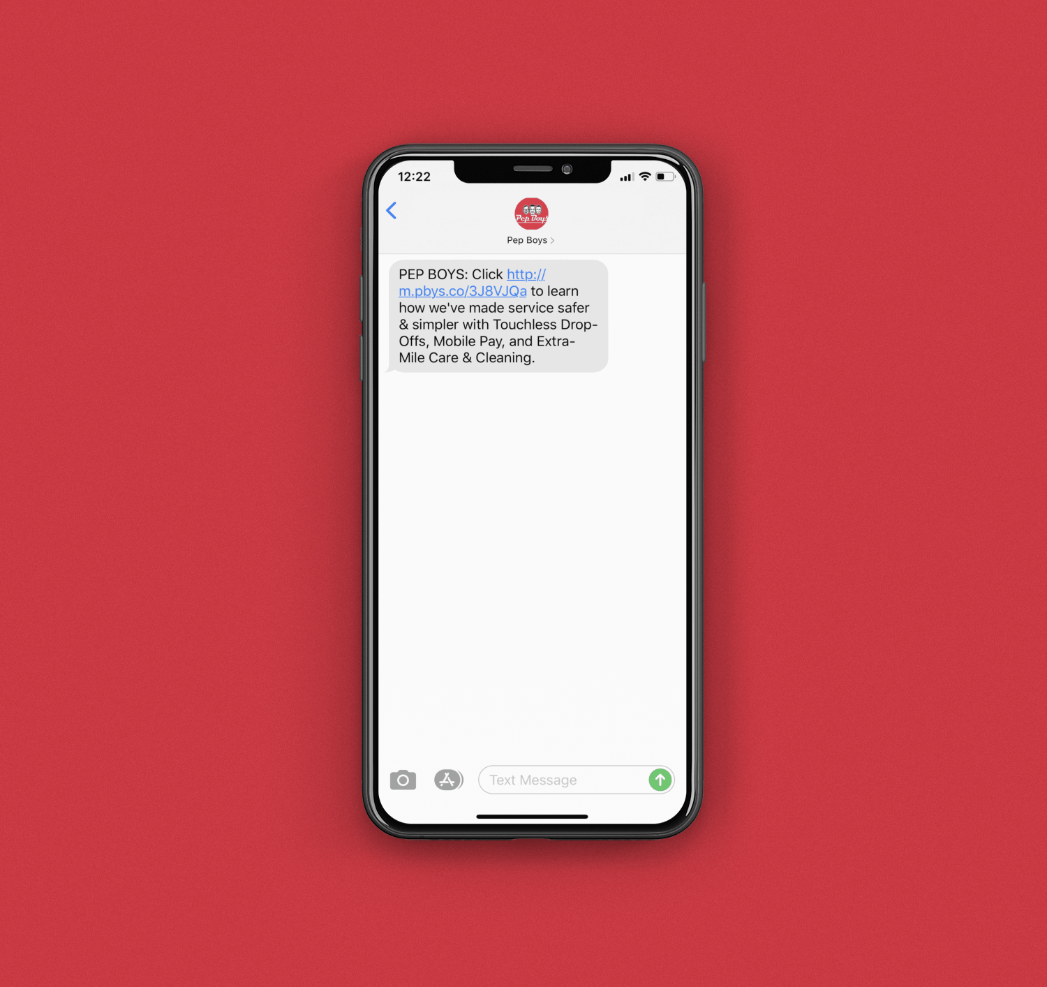 Pep Boys Using Link Shortener for SMS Marketing Messages