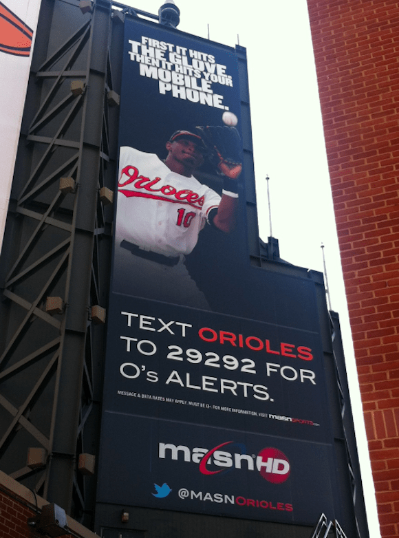 Baltimore Orioles Text Message Marketing