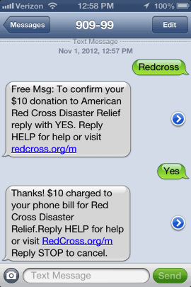 Text Donation