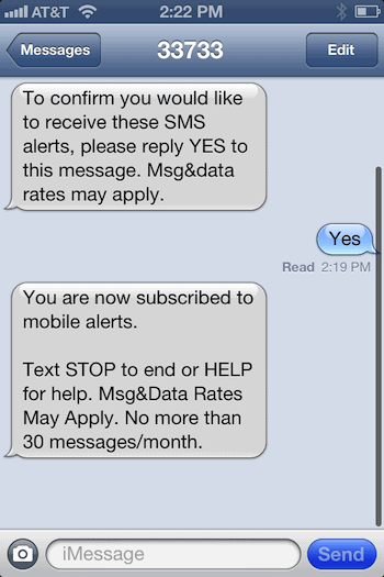 SMS Campaign - Double Opt-In