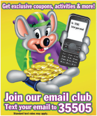Chuck E. Cheese's Text Messaging Campaign