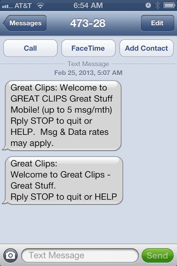 Great Clips SMS Campaign