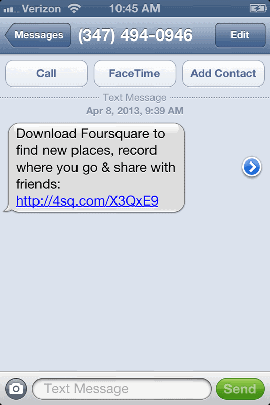 Foursquare mobile download page 
