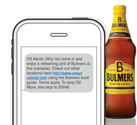 Bulmers Cider text message marketing case study