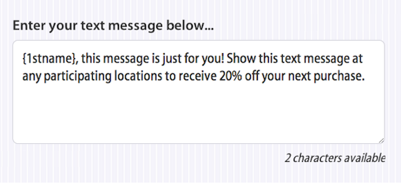Personalized SMS Promotion