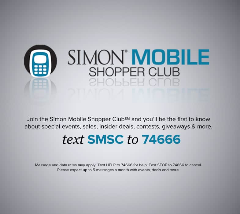 Simon Malls Mobile Text Message Club