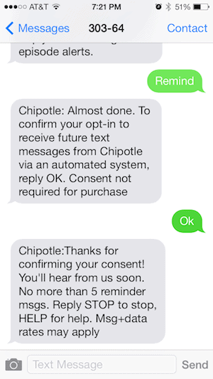 Chipotle SMS Trivia 4