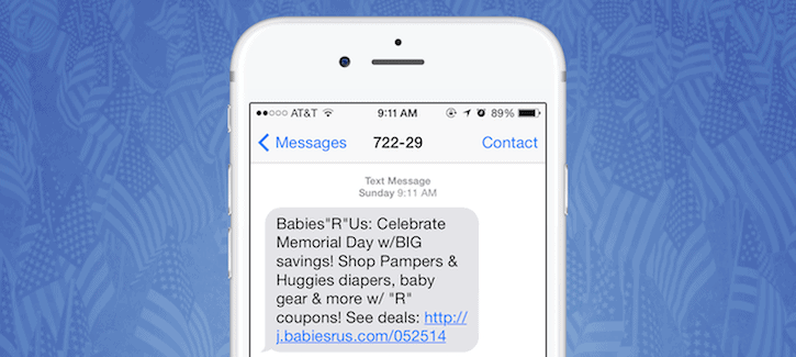 19 Memorial Day SMS Marketing Examples