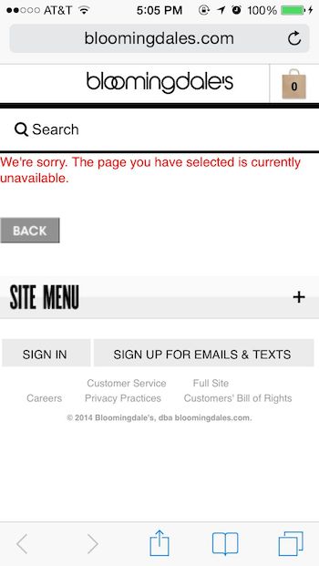 Bloomingdale's Mobile Coupon