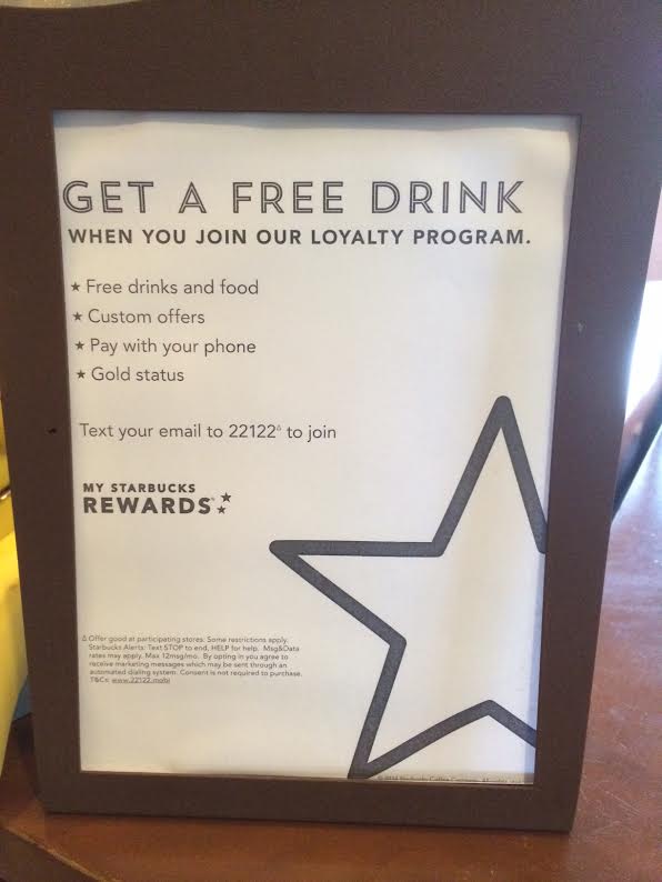 Starbucks SMS Advertising Example 2