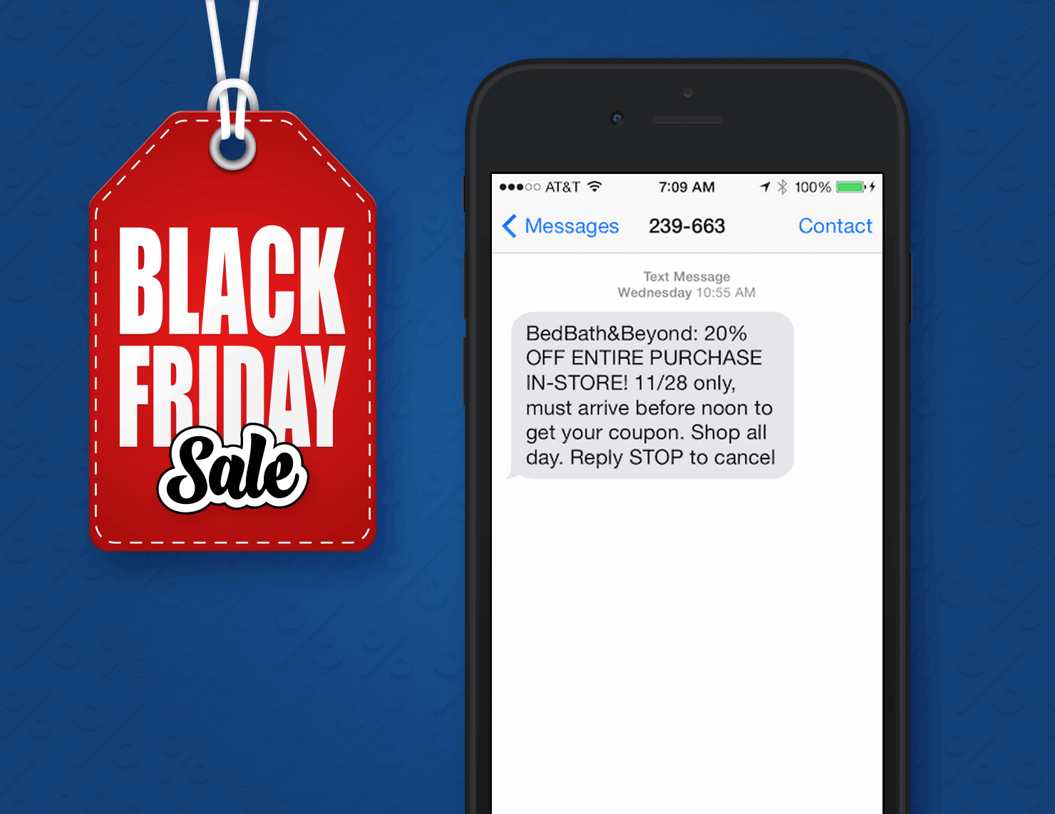 Black Friday SMS Marketing Example From Bed-Bath-Beyond