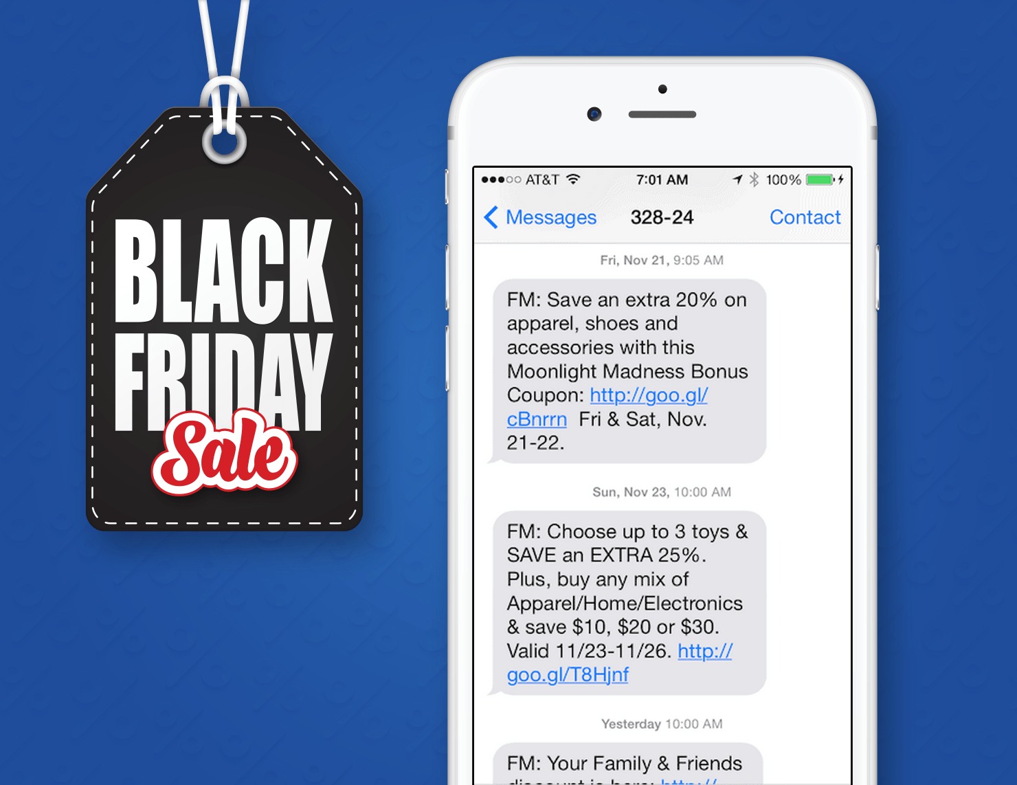 Black Friday SMS Marketing Example From Fred Meyer