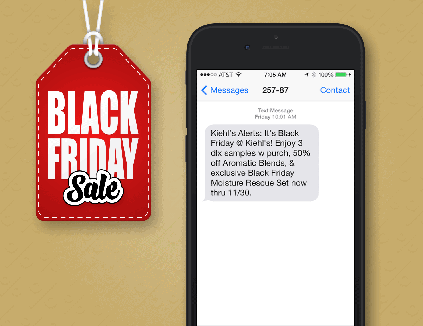 Black Friday SMS Marketing Example From Kiehls