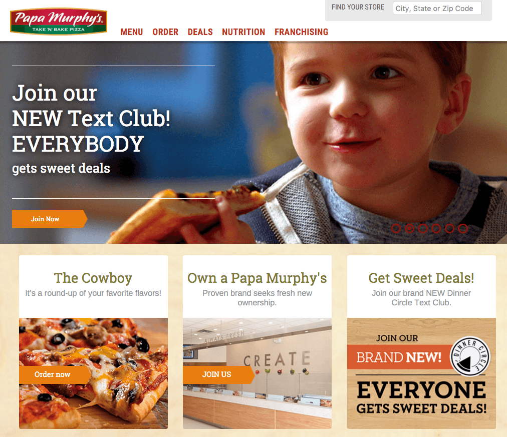 Papa Murphy's Website Advertising SMS Marketing Campaign