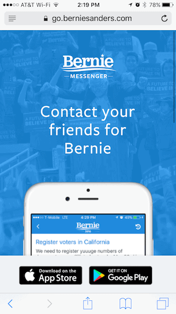 Bernie Sanders Mobile App Download