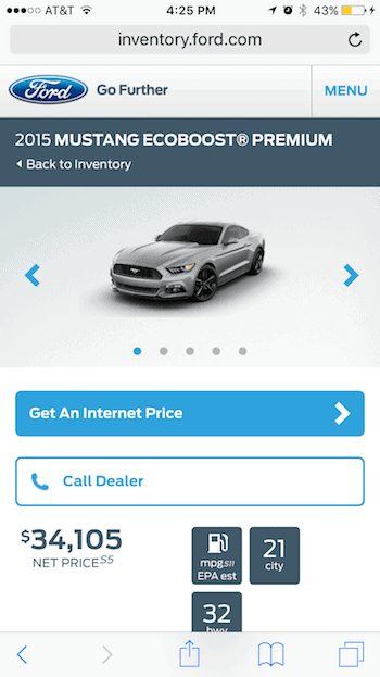 Ford Mobile Website