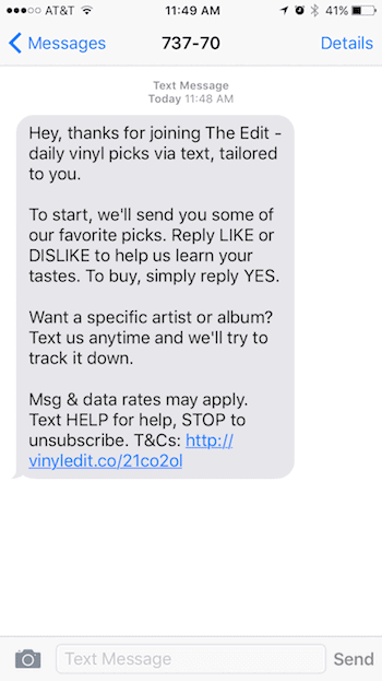 Reply Yes Text Message Confirmation