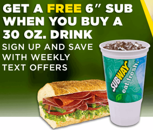 Subway Text Message Advertisement Example - 4