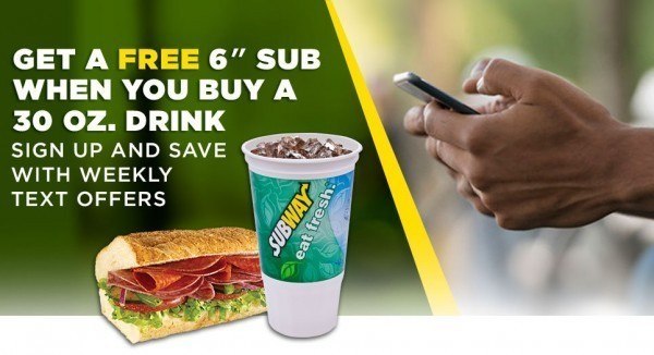Subway Text Message Advertisement Example - 7