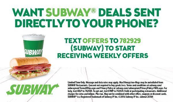 Subway Text Message Advertisement Example - 8
