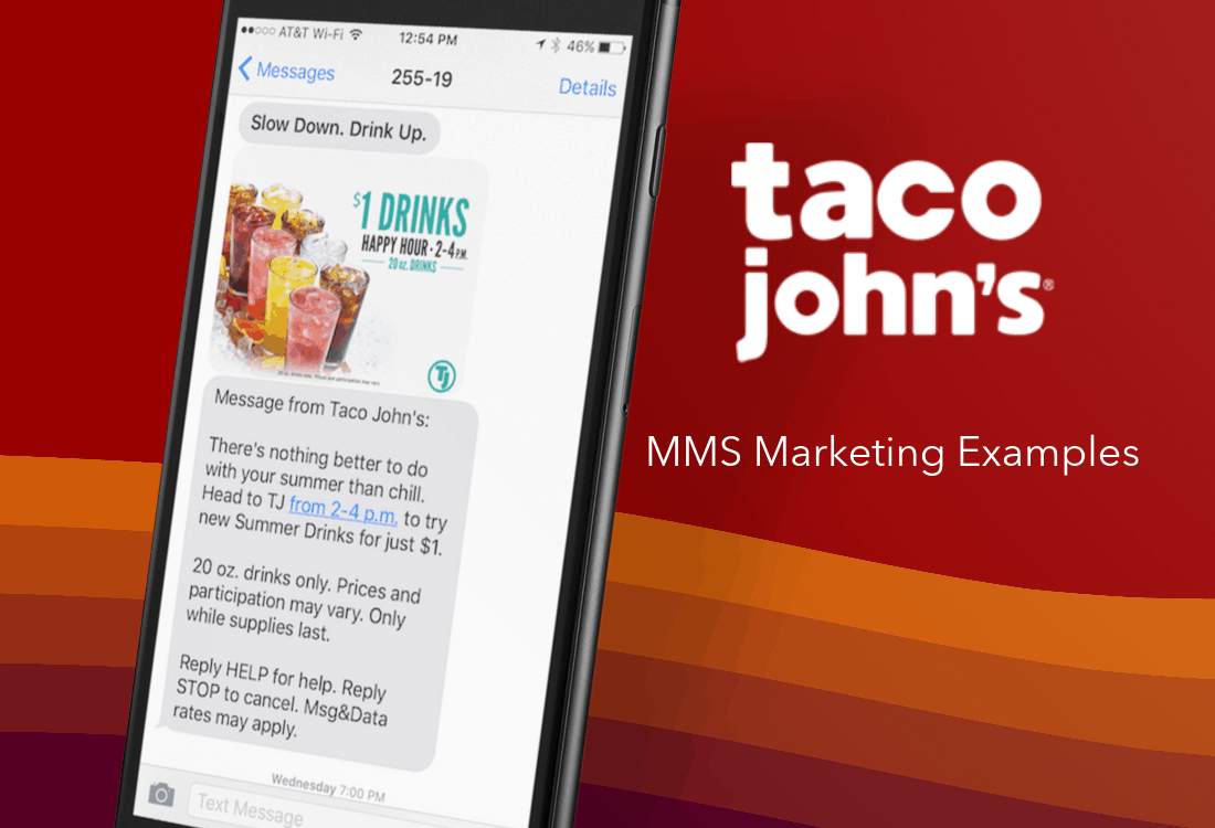 Taco Johns MMS Marketing Example - Happy Hour
