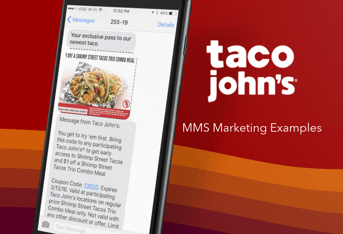 Taco Johns MMS Marketing Example - Shrimp Street Tacos Combo Meal