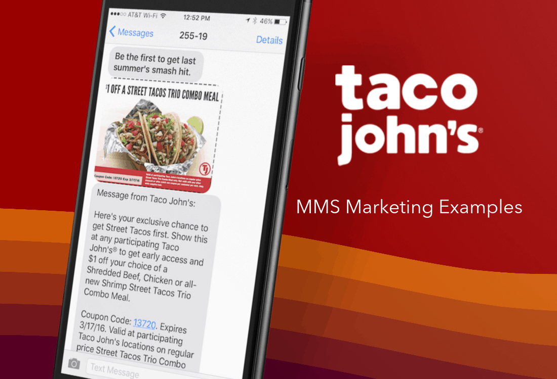 Taco Johns MMS Marketing Example - Street Tacos Trio Combo Meal