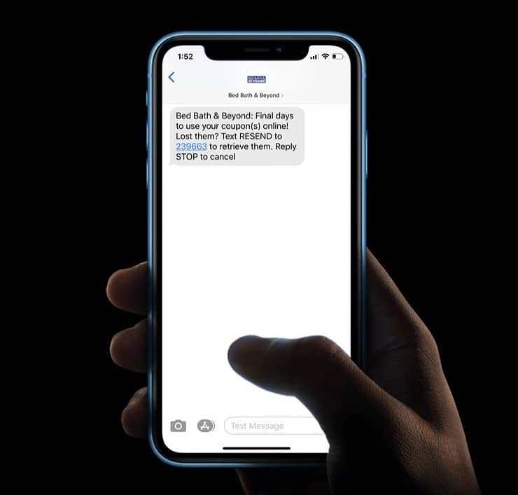 Bed Bath and Beyond SMS Marketing Example
