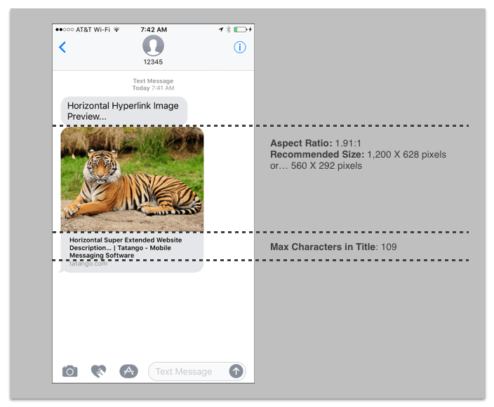iOS 10 Text Message Image Dimensions 1