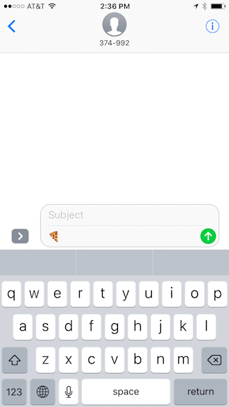 Text Message Emoji to Order Domino's Pizza - Step 5