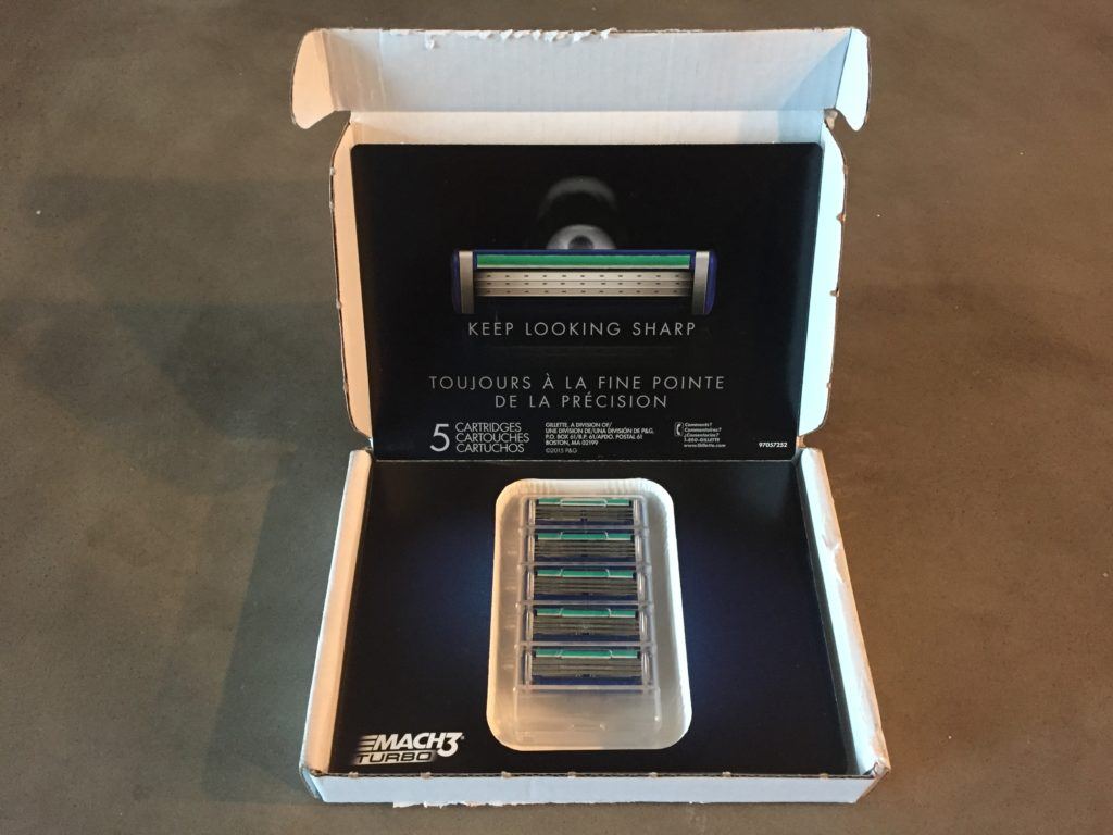 Gillette Text Message Reorder Box Opened 2