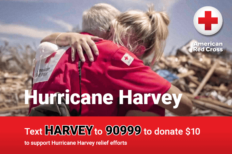 Text Message Donations for Hurricane Harvey - Text HARVEY to 90999