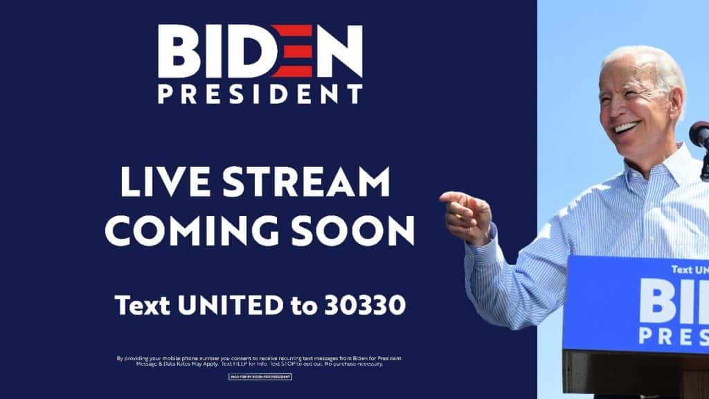 biden text message marketing