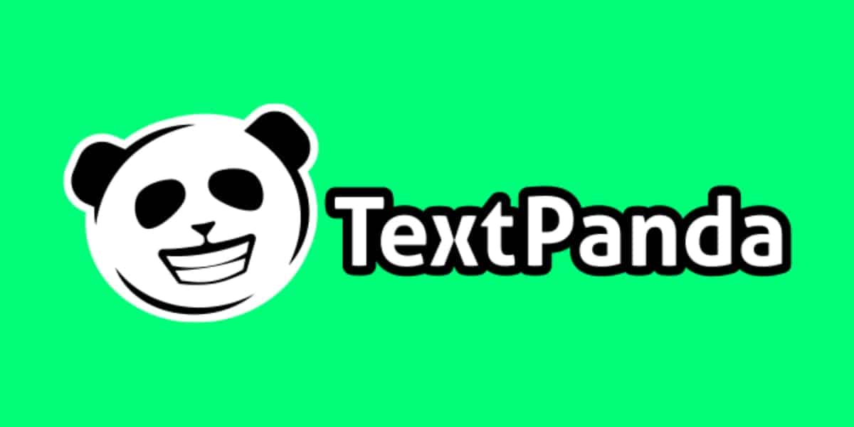 This SMS marketing blog image displays a smiling panda face on a light green background. The image title is “TextPanda”.